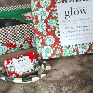 Guest Soap Dish & Soaps - "Winter Bouquet" MacKenzie-Childs glow home apothecary